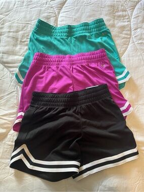 3 pairs NWT DSG Girls Small (Size 8-9) Athletic Shorts in Black, Magenta, & Teal